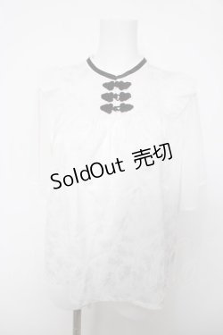 画像1: axes femme / ジャカードチャイナブラウス  白 Y-26-04-03-061-AX-BL-SZ-ZY