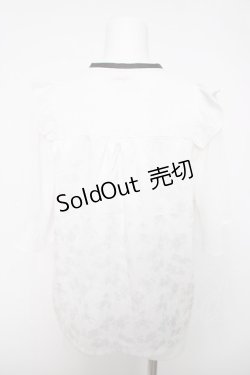 画像2: axes femme / ジャカードチャイナブラウス  白 Y-26-04-03-061-AX-BL-SZ-ZY