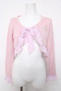 axes femme kawaii / 刺繍入りボレロ  ピンク Y-26-04-03-071-AX-TO-SZ-ZY