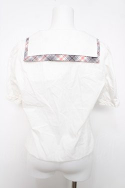 画像2: Fi.n.t / チェック襟ブラウス  白 Y-26-04-03-072-CA-BL-SZ-ZY