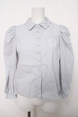 画像1: evelyn / 刺繍入りブラウス  サックス Y-26-04-03-073-LO-BL-SZ-ZY