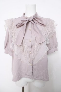 画像1: Rojita / フリルレースブラウス  グレー Y-26-04-03-074-LO-BL-SZ-ZY