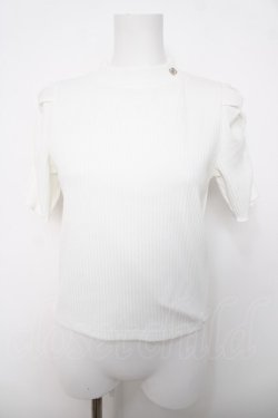 画像1: evelyn / リブトップス  白 Y-26-04-03-080-LO-TO-SZ-ZY