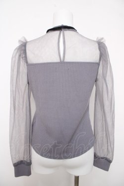 画像2: Rojita / シアー切り替え異素材トップス M ブルー Y-26-04-03-084-LO-TO-SZ-ZY