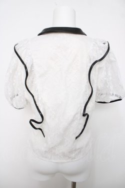画像2: Bubbles / ポイントレザーレースブラウス F ホワイト Y-26-04-03-085-CA-TO-SZ-ZY