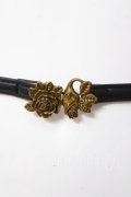axes femme / バラモチーフ細ベルト  黒 Y-26-04-03-011-AX-SK-SZ-ZY
