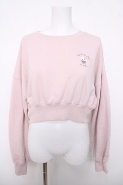 画像1: evelyn / ネコ刺繍トレーナー  ピンク Y-26-04-03-086-LO-TO-SZ-ZY