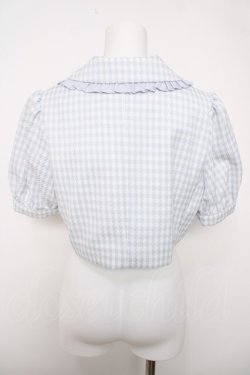 画像2: evelyn / 千鳥柄ショートジャケット  サックス Y-26-04-03-088-LO-TO-SZ-ZY