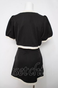 画像2: Bubbles / レザートリミングリボンセットアップ F ブラック Y-26-04-03-089-CA-OP-SZ-ZY