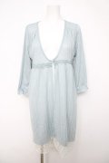 axes femme / レース重ねロングカーディガン  サックス Y-26-04-03-092-AX-TO-SZ-ZY