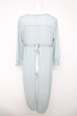 画像2: axes femme / レース重ねロングカーディガン  サックス Y-26-04-03-092-AX-TO-SZ-ZY