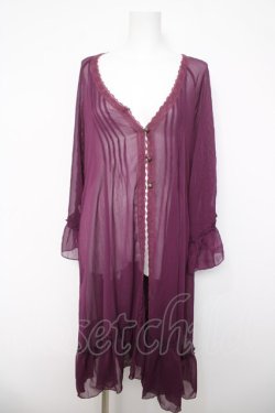 画像1: axes femme / シースルーロングカーデ  パープル Y-26-04-03-093-AX-TO-SZ-ZY