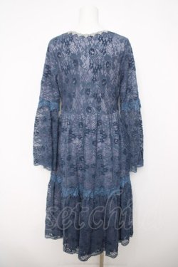 画像2: axes femme / 花柄総レースガウンワンピース  青 Y-26-04-03-095-AX-OP-SZ-ZY