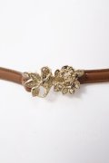 axes femme / バラモチーフ細ベルト  茶 Y-26-04-03-012-AX-SK-SZ-ZY