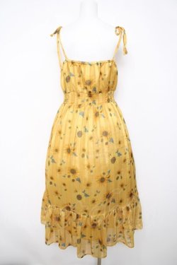 画像2: axes femme / ひまわり柄キャミワンピース  イエロー Y-26-04-03-097-AX-OP-SZ-ZY