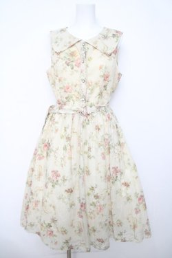 画像1: axes femme / 花柄セーラーワンピース  生成り Y-26-04-03-098-AX-OP-SZ-ZY