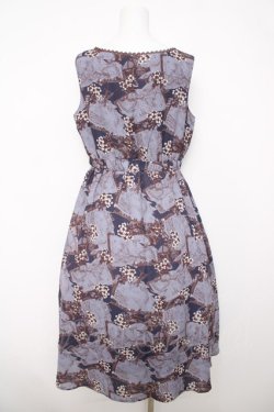 画像2: axes femme / ヴィンテージマップ柄ワンピ  パープル Y-26-04-03-099-AX-OP-SZ-ZY