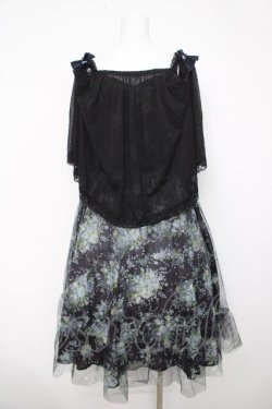 画像2: axes femme / 2wayバラ柄キャミワンピース  黒 Y-26-04-03-101-AX-OP-SZ-ZY