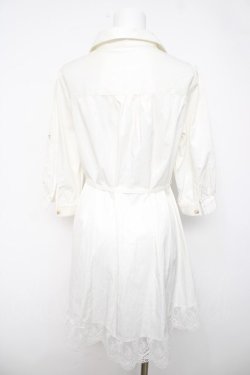 画像2: axes femme / 裾レースシャツチュニック  白 Y-26-04-03-102-AX-TO-SZ-ZY