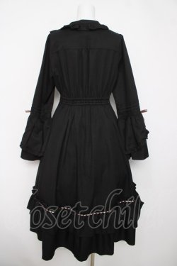 画像2: axes femme / ローズ×リボン姫袖ワンピース M 黒 Y-26-04-03-107-AX-OP-SZ-ZY