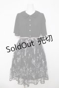 axes femme / フラワーレース切り替えワンピース  黒 Y-26-04-03-108-AX-OP-SZ-ZY