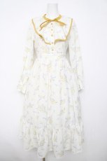 画像1: axes femme / ミモザ×ラベンダー柄ワンピース F イエロー Y-26-04-03-110-AX-OP-SZ-ZS (1)