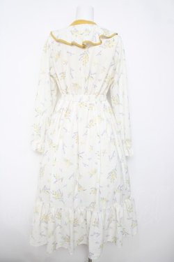 画像2: axes femme / ミモザ×ラベンダー柄ワンピース F イエロー Y-26-04-03-110-AX-OP-SZ-ZY