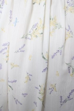 画像3: axes femme / ミモザ×ラベンダー柄ワンピース F イエロー Y-26-04-03-110-AX-OP-SZ-ZY