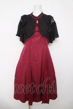 画像1: axes femme POETIQUE / レイヤード風チャイナワンピース  ワイン Y-26-04-03-113-AX-OP-SZ-ZY