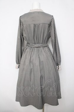 画像2: axes femme POETIQUE / POETIQUE×柴田あやなさんコラボチェックワンピース  黒 Y-26-04-03-114-AX-OP-SZ-ZY