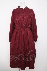 画像1: axes femme POETIQUE / チャイナボタンワンピース  ワイン Y-26-04-03-115-AX-OP-SZ-ZI (1)