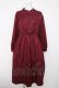 画像1: axes femme POETIQUE / チャイナボタンワンピース  ワイン Y-26-04-03-115-AX-OP-SZ-ZY (1)