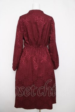 画像2: axes femme POETIQUE / チャイナボタンワンピース  ワイン Y-26-04-03-115-AX-OP-SZ-ZY