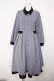 画像1: axes femme / 襟デザイン連釦バイカラーワンピース  ブルーグレー Y-26-04-03-116-AX-OP-SZ-ZY (1)