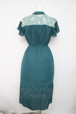 画像2: axes femme POETIQUE / ランタンフラワープリントワンピース  グリーン Y-26-04-03-117-AX-OP-SZ-ZY