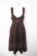 画像1: F i.n.t / チェーンビット使いディープVネックジャンパースカート  ブラウン Y-26-04-03-120-CA-OP-SZ-ZY (1)