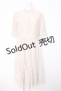 an another angelus / レース使いティアードロングワンピース  生成り Y-26-04-03-123-CA-OP-SZ-ZY