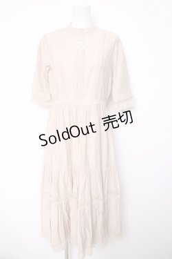 画像1: an another angelus / レース使いティアードロングワンピース  生成り Y-26-04-03-123-CA-OP-SZ-ZY