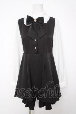 画像1: Amavel / リボン付きセットアップ  黒 Y-26-04-03-126-CA-OP-SZ-ZY