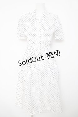 画像1: INGEBORG / ドット柄ワンピース  シロ Y-26-04-03-129-LO-OP-SZ-ZY