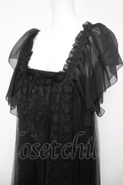 画像3: MR corset / チュール切替ワンピース  黒 Y-26-04-03-130-PU-OP-SZ-ZY