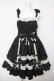 画像1: Angelic Pretty / リボンシャーリングジャンパースカート  ブラック/ホワイト Y-26-04-03-132-AP-OP-SZ-ZY (1)