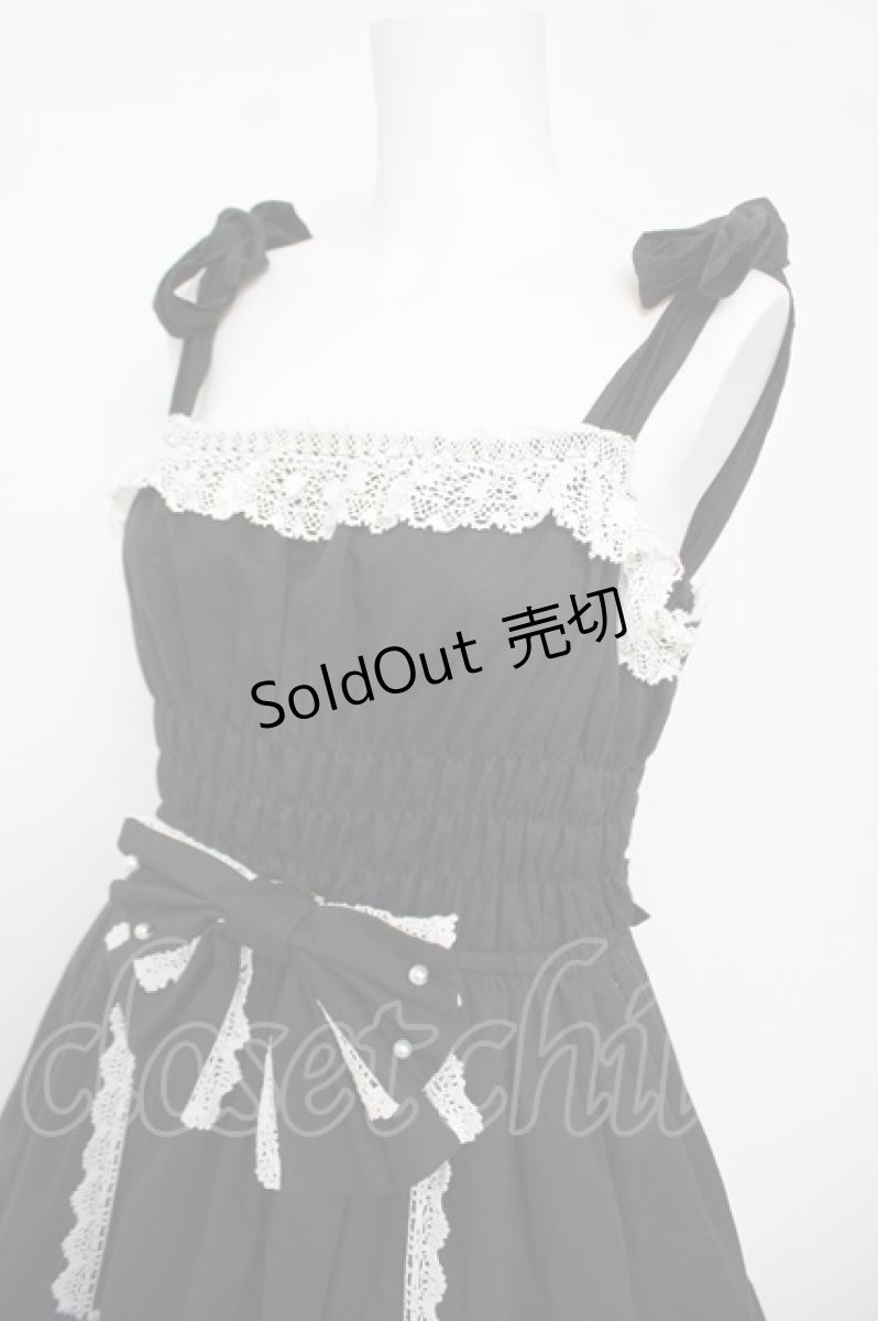 画像3: Angelic Pretty / リボンシャーリングジャンパースカート  ブラック/ホワイト Y-26-04-03-132-AP-OP-SZ-ZY (3)