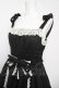 画像3: Angelic Pretty / リボンシャーリングジャンパースカート  ブラック/ホワイト Y-26-04-03-132-AP-OP-SZ-ZY (3)