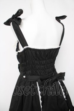 画像5: Angelic Pretty / リボンシャーリングジャンパースカート  ブラック/ホワイト Y-26-04-03-132-AP-OP-SZ-ZY