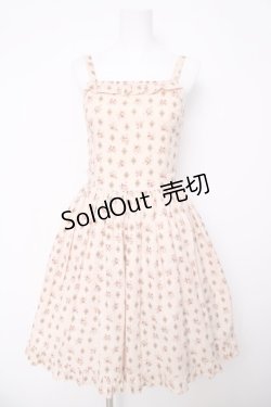 画像1: Innocent World / 共布フリルバラ柄ジャンパースカート  ピンク Y-26-04-03-133-IW-OP-SZ-ZY