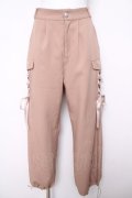 axes femme / レースアップカーゴパンツ  ベージュ Y-26-04-03-139-AX-PA-SZ-ZY