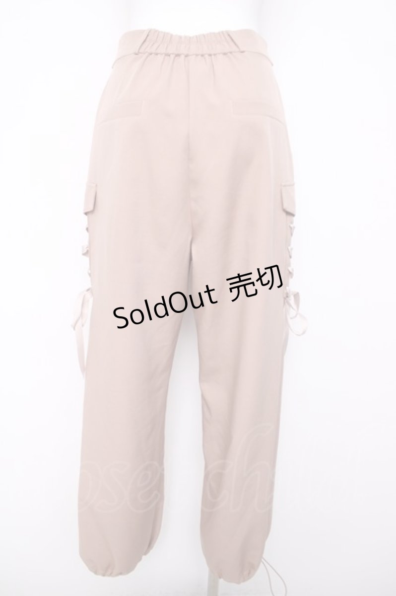 画像2: axes femme / レースアップカーゴパンツ  ベージュ Y-26-04-03-139-AX-PA-SZ-ZI (2)