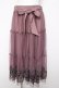 画像1: axes femme / 裾刺繍チュールティアードスカート  ピンク Y-26-04-03-143-AX-SK-SZ-ZY (1)