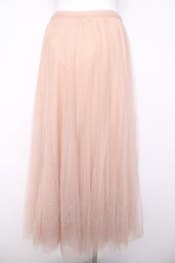 画像2: axes femme / ロングチュールスカート  ベージュ Y-26-04-03-144-AX-SK-SZ-ZY